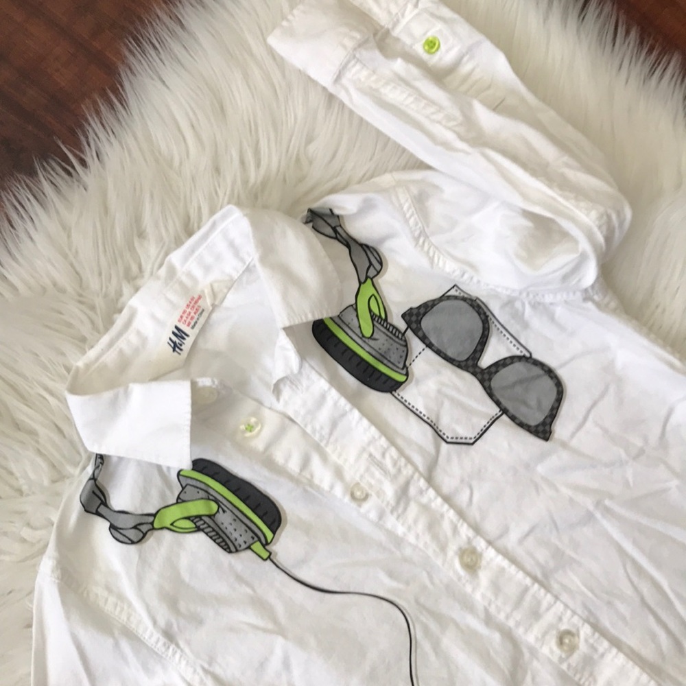 H&M white button down dress shirt for a boy! - Picture 5 of 5